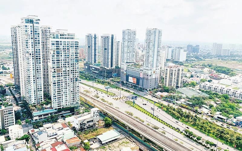 Một góc đô thị thành phố Thủ Ðức, Thành phố Hồ Chí Minh. 