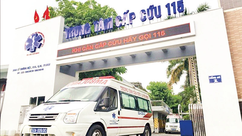 Trung tâm cấp cứu 115 Thành phố Hồ Chí Minh sẵn sàng phục vụ vận chuyển bệnh nhân. (Ảnh TTCC115) 