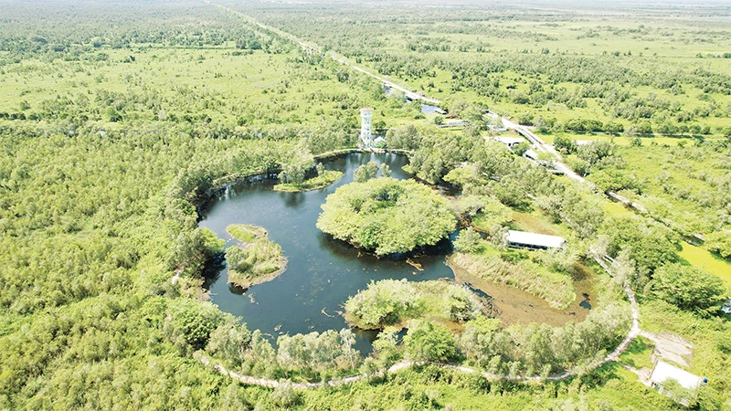 Hồ Hoa Mai trong Vườn quốc gia U Minh Thượng. 