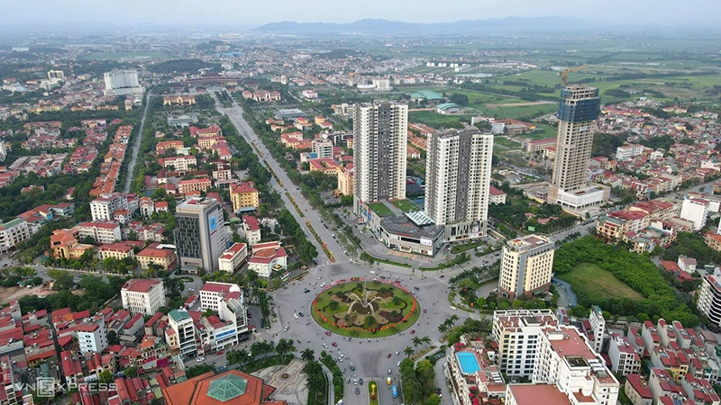Toàn cảnh thành phố Bắc Ninh, tỉnh Bắc Ninh. 