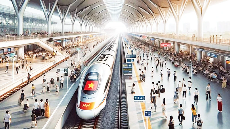 Ảnh minh họa phối cảnh tàu cao tốc. 