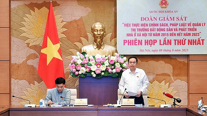 Phó Chủ tịch Thường trực Quốc hội Trần Thanh Mẫn phát biểu ý kiến tại phiên họp. (Ảnh: Cổng thông tin điện tử Quốc hội)