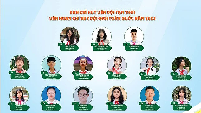 Các thành viên Ban Chỉ huy Liên đội tạm thời của Liên hoan.