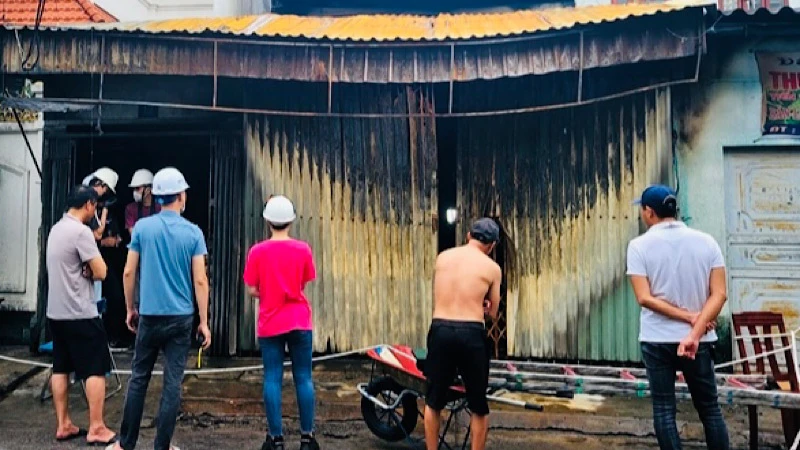 Hiện trường vụ cháy.