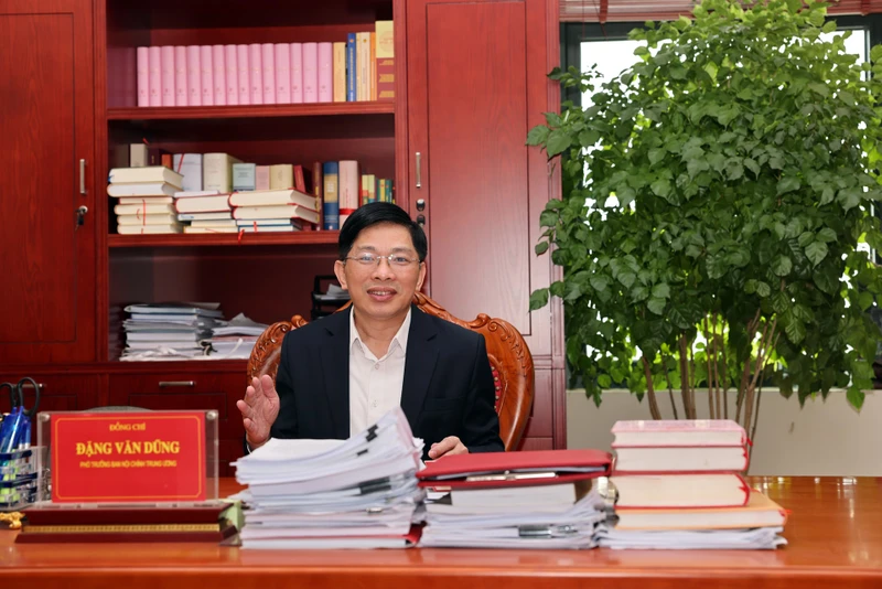 Đồng chí Đặng Văn Dũng, Phó Trưởng ban Nội chính Trung ương