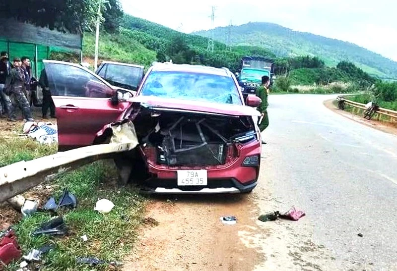 Hiện trường vụ tai nạn.