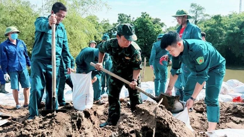 Các huyện chuẩn bị nhân lực, vật tư, phương tiện bảo vệ đê điều. 