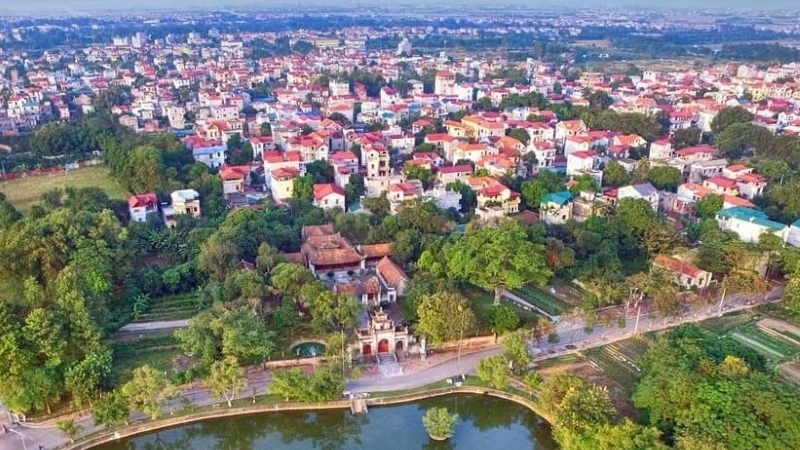 Diện mạo huyện Đông Anh ngày càng khang trang, hiện đại. 