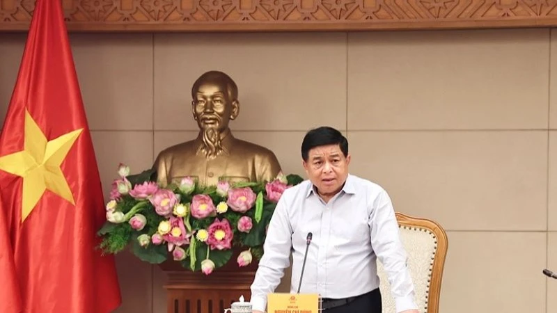 Phó Thủ tướng Nguyễn Chí Dũng phát biểu tại cuộc họp. (Ảnh: VGP)