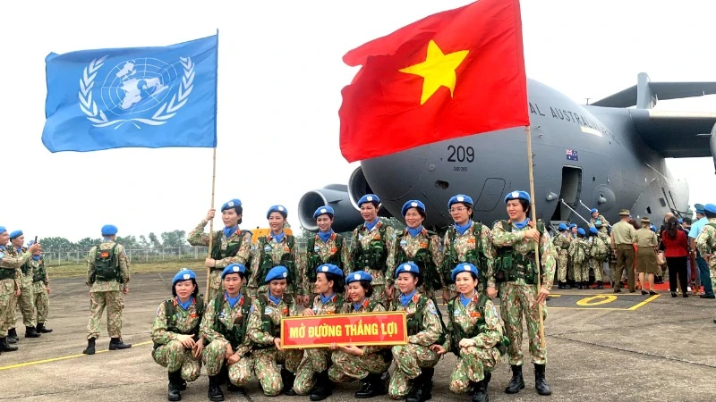 Seit 2014 hat Vietnam erfolgreich 1.083 Offiziere und Soldaten der vietnamesischen Volksarmee und der öffentlichen Volkssicherheit in die Friedenstruppe der Vereinten Nationen entsandt. (Foto: KIEU GIANG)
