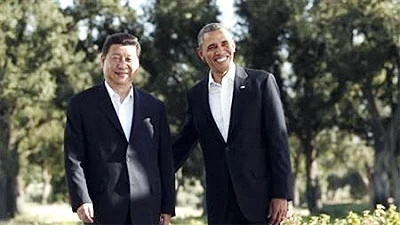 Tổng thống Mỹ B.Obama gặp Chủ tịch Tập Cận Bình tại Rancho Mirage, California ngày 7-6 (Ảnh: Reuters).