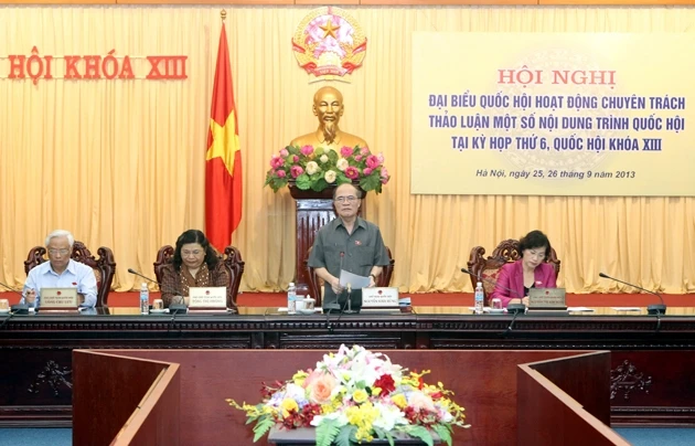 Chủ tịch QH Nguyễn Sinh Hùng phát biểu khai mạc hội nghị.