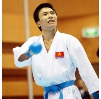 Niềm hy vọng vàng số 1 của kumite nam Việt Nam, Nguyễn Ngọc Thành. Ảnh: MINH PHƯƠNG