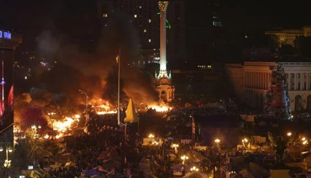 Thủ đô Kiev tối 18-2 đã biến thành "chảo lửa" (ảnh: Reuters)