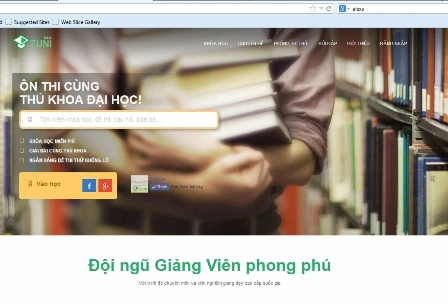 Ra mắt website giáo dục trực tuyến Zuni.vn