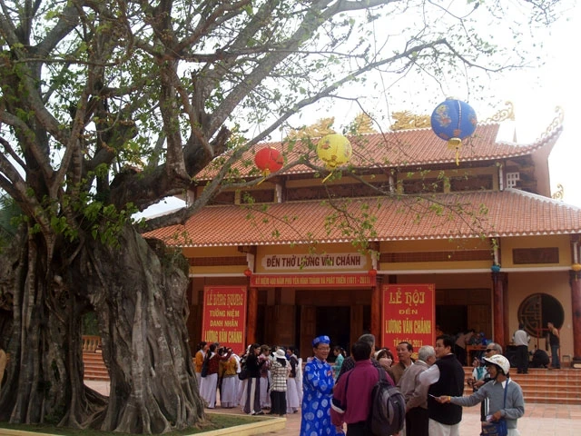 Một góc cây bồ đề được công nhận là Cây di sản Việt Nam.
