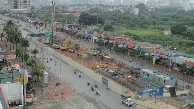 Dự án đường sắt đô thị Nhổn-Ga Hà Nội tiếp tục thi công sau khi chấn chỉnh biện pháp bảo đảm an toàn