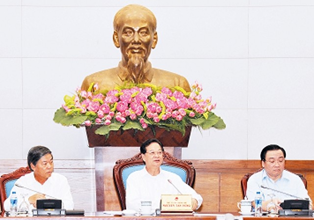 Thủ tướng Nguyễn Tấn Dũng chủ trì cuộc họp về cải cách thủ tục hành chính trong lĩnh vực tài nguyên và môi trường.