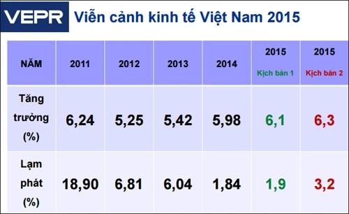 Hai kịch bản kinh tế Việt Nam cho năm 2015.