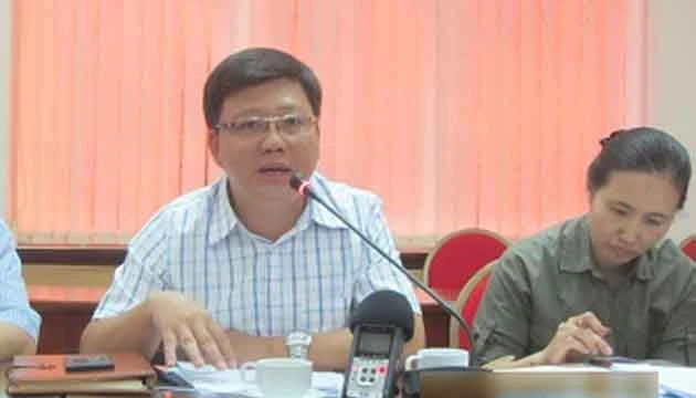 Ông Nguyễn Ngọc Bảo, Phó Cục trưởng Xuất bản, In và Phát hành phát biểu tại buổi họp báo. (Ảnh: vietnamnet.vn)
