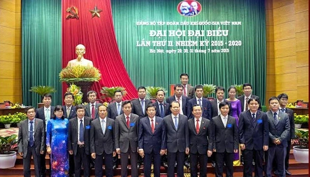 Đoàn đại biểu đảng bộ PV GAS tại Đại hội đại biểu đảng bộ PVN 2015-2020.