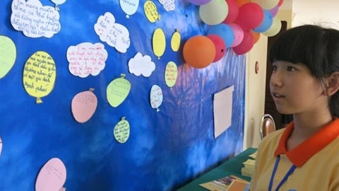 Trẻ em tham gia hoạt động tại Diễn đàn Trẻ em quốc gia năm 2015.
