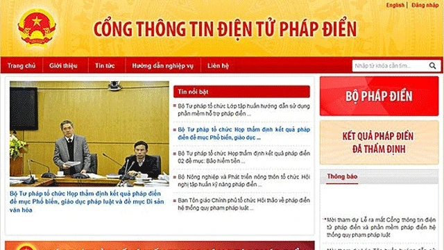 Khai trương Cổng thông tin điện tử pháp điển