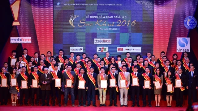Các doanh nghiệp đoạt giải Sao Khuê 2016.