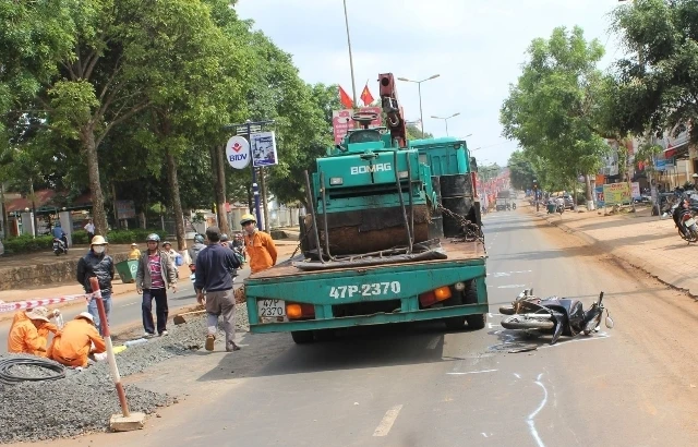 Hiện trường vụ tai nạn.