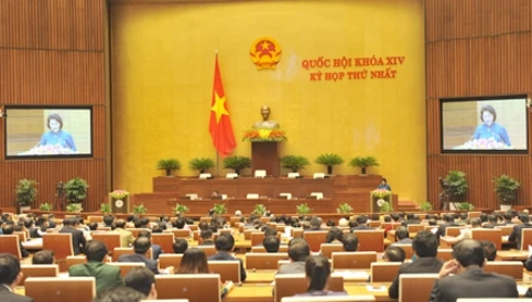 Toàn cảnh phiên khai mạc kỳ họp thứ nhất Quốc hội khóa XIV.