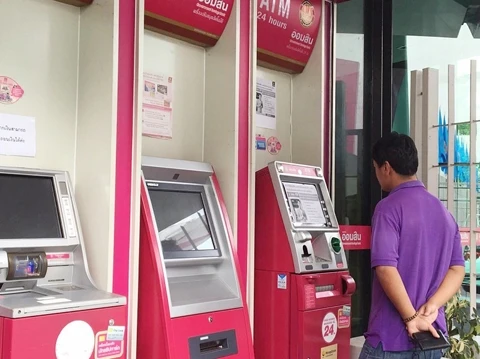 Hàng loạt máy ATM ở Thái-lan bị tin tặc xâm nhập đánh cắp tiền