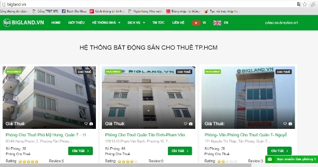 Ra mắt trang bất động sản cho thuê