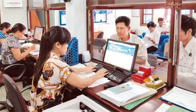 Bộ phận một cửa điện tử ở phường Thuận Phước, quận Hải Châu.