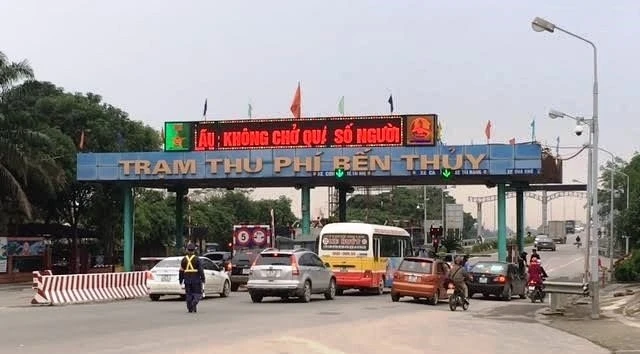 Trạm thu phí BOT cầu Bến Thủy 1.