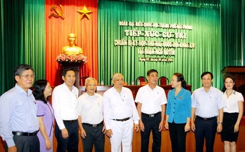 Đoàn Đại biểu Quốc hội TP Hải Phòng tiếp xúc cử tri