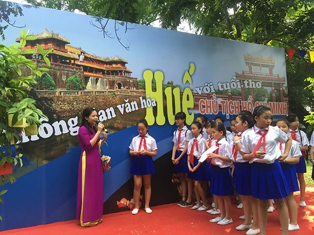 Một hoạt động giáo dục trải nghiệm tại Bảo tàng Hồ Chí Minh.