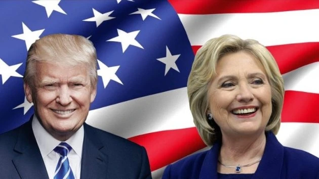 Ứng cử viên Tổng thống Mỹ năm 2016 Donald Trump, thuộc đảng Cộng hòa (bên trái) và đối thủ đảng Dân chủ Hillary Clinton. (Ảnh: Patriot Media)