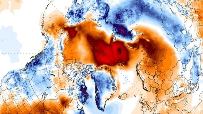 Nhiệt độ tại Bắc Cực gần đạt mức kỷ lục