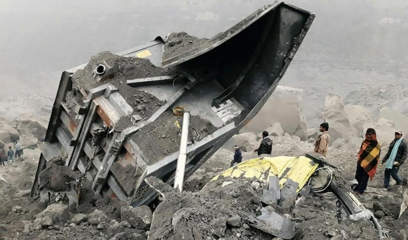 Hiện trường vụ sập mỏ than. (Ảnh: Getty Images)