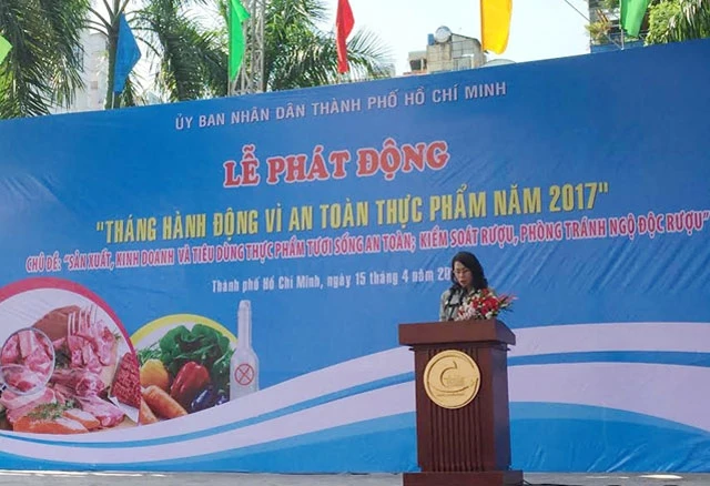 Quang cảnh lễ phát động "Tháng hành động an toàn thực phẩm 2017".