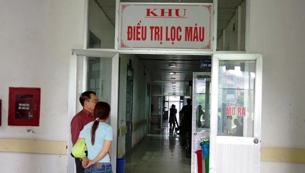 Khu điều trị lọc máu tại Bệnh viện Đa khoa tỉnh Hòa Bình.
