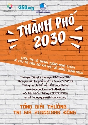 Thi vẽ tranh tường nghệ thuật “Thành phố 2030” về biến đổi khí hậu và năng lượng