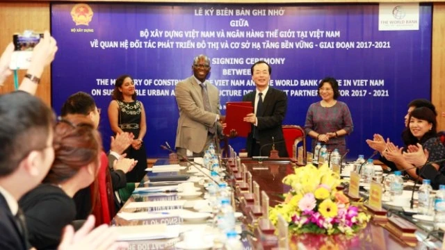 Lễ ký kết hợp tác phát triển đô thị giữa Bộ Xây dựng và Ngân hàng Thế giới (WB).
