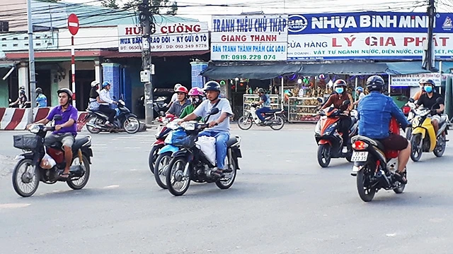 Ngã tư trung tâm của phường Bình Chuẩn.