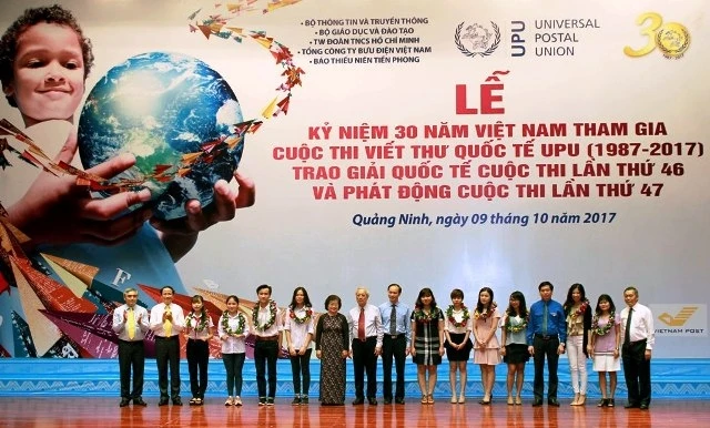 30 năm, hàng triệu học trò Việt Nam tham gia viết thư UPU