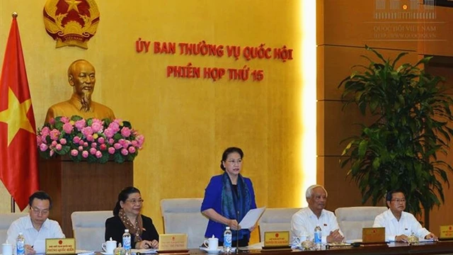 Chủ tịch Quốc hội Nguyễn Thị Kim Ngân phát biểu khai mạc phiên họp thứ 15. Ảnh: ĐÌNH NAM