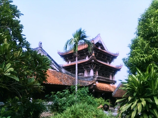 Gác chuông chùa Keo, một kiệt tác nghệ thuật gỗ độc đáo, một biểu tượng văn hóa của tỉnh Thái Bình.