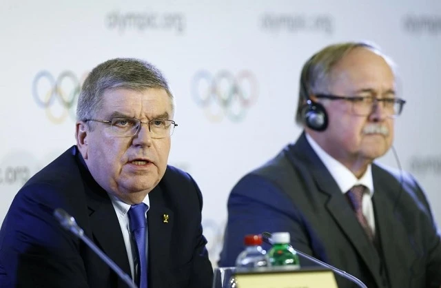 Ông Samuel Schmid tại buổi họp báo của IOC. (Ảnh: Reuters)