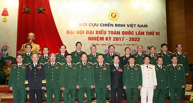 Ban Thường vụ Trung ương Hội Cựu chiến binh Việt Nam khóa VI, nhiệm kỳ 2017-2022. Ảnh: DUY LINH