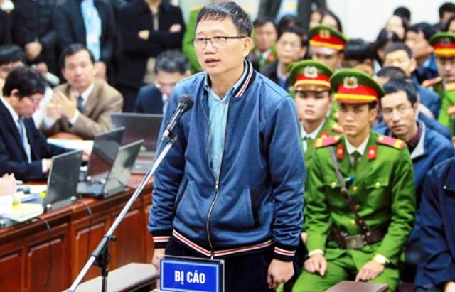 Trịnh Xuân Thanh không thừa nhận hành vi tham ô tài sản để lấy tiền tiêu Tết. (Ảnh: TTXVN)